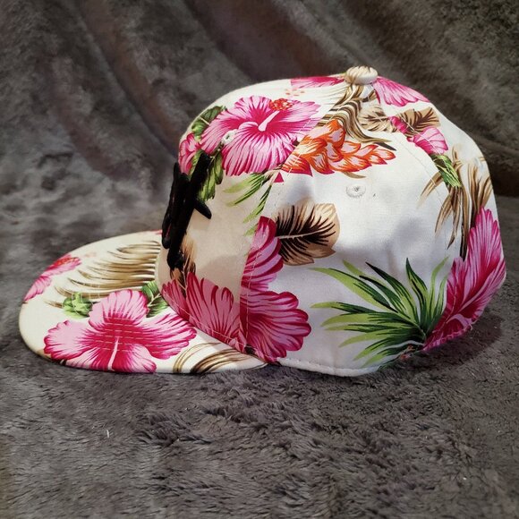 BEAST "Work Hard-Stay Humble" Floral Print Hat Cap Snapback Hawaiian Flowers - Picture 4 of 10